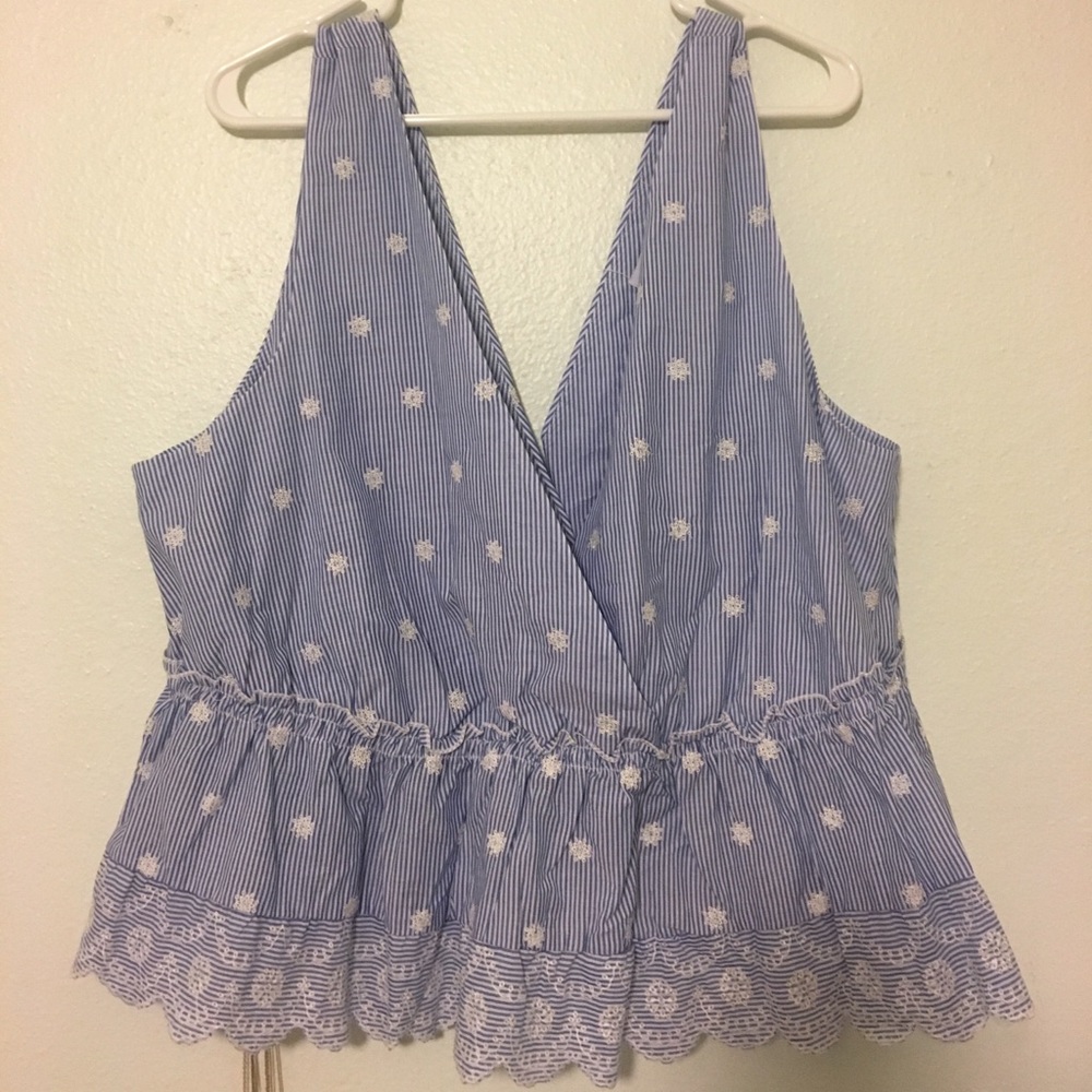 NWOT F21 plus embroidered peplum